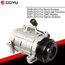 cciyu Air Conditioning Compressor for Enclave Buick Traverse Chevrolet GMC Acadia Outlook Saturn 2007-2012 CO 21625C Auto Repair Compressors Assembly
