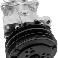 DEMOTOR PERFORMANCE A/C AC Air Conditioning Compressor V-Belt Pulley for Sanden 508 Style Hot Rod Natural/Satin Finish