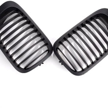 AMOPA Glossy Black M-Color Front Sport Kidney Grille Compatible with 1999-2002 Car E46 2-Door Coupe Cabriolet Pre-Facelift