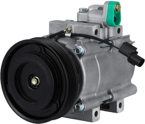 Mophorn CO 10957C (9770126300) Universal Air Conditioner AC Compressor and Clutch for 01-06 Hyundai Santa Fe 2.7L 2001 2002 2003 2004 2005 2006 OEM HS18 A/C Compressor 57183 58183