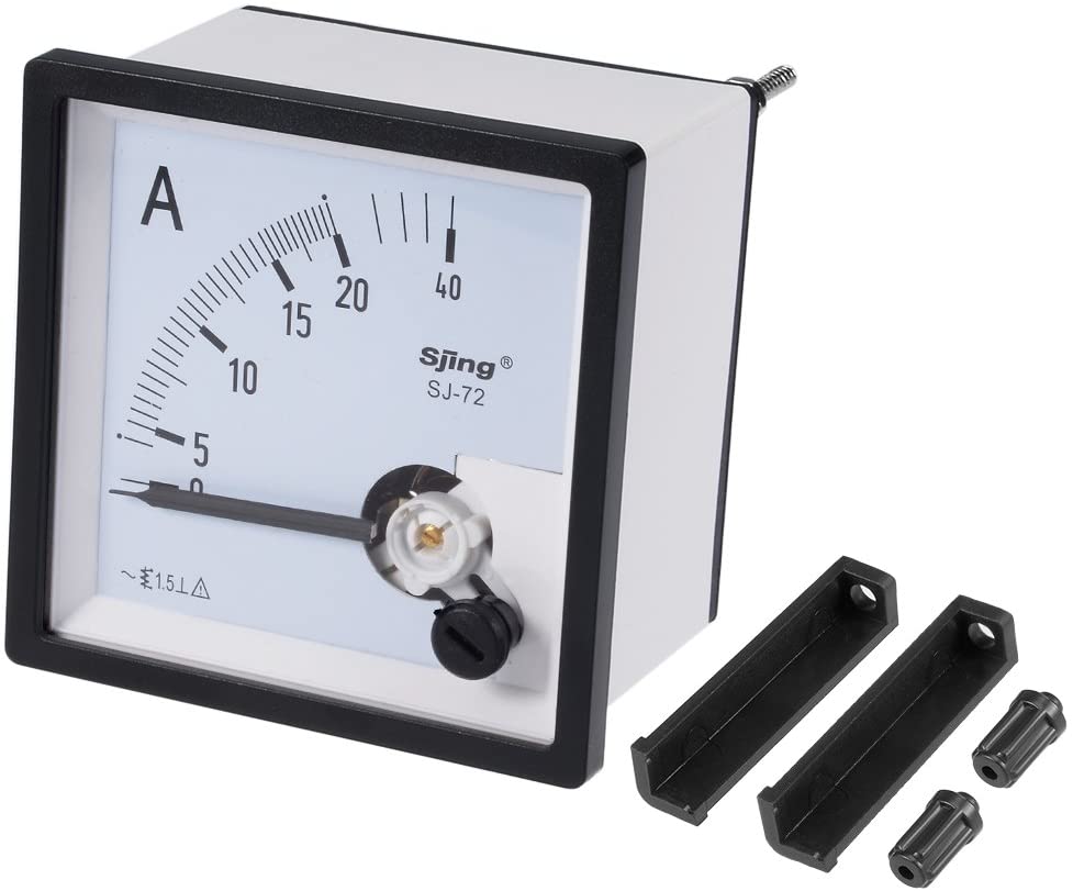 uxcell AC 0-40A Analog Panel Ammeter Gauge Ampere Current Meter SJ-72 1.5% Tolerance
