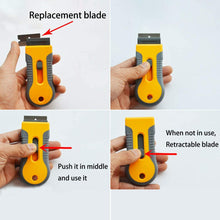 Razor Scraper/Scrapers Tool Glass/ Retractable Safety Squeegee Vinyl Sticker Glue Cleaner Window Ceramic Oven Tinting Glass Tool (H-Z)