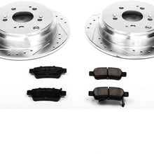 Power Stop K4604 Rear Brake Kit with Drilled/Slotted Brake Rotors and Z23 Evolution Ceramic Brake Pads