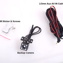 12-24V Auto Rear View Backup Camera 2.5mm AV-in for Car DVR Camcorder Black Box Recorder Dash Cam Dual Recording Aux Stereo GPS Tablet Video Input