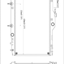 Neutron Aluminum Core Automatic Transmission Replacement Radiator For 1998-2002 Chevrolet Prizm 1.8L 1998-2002 Corolla 1.8L L4 with Oil Cooler