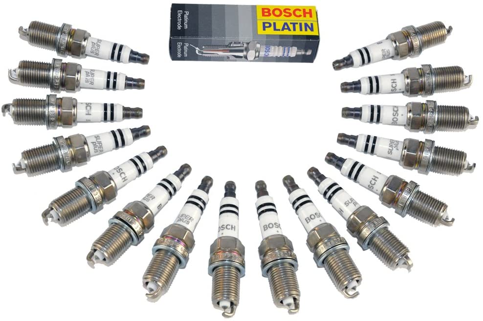 16 Piece Set of Bosch OEM Spark Plug # 0242230500 / FR8DPP33+ - Mercedes Benz OE #'s 0041591903/0041591926