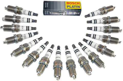 16 Piece Set of Bosch OEM Spark Plug # 0242230500 / FR8DPP33+ - Mercedes Benz OE #'s 0041591903/0041591926