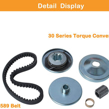30 Series Torque Converter Clutch, 3/4" Bore with 203589 Go Kart Drive Belt compatible with Comet 219552, TAV2 30-75 Manco 5957
