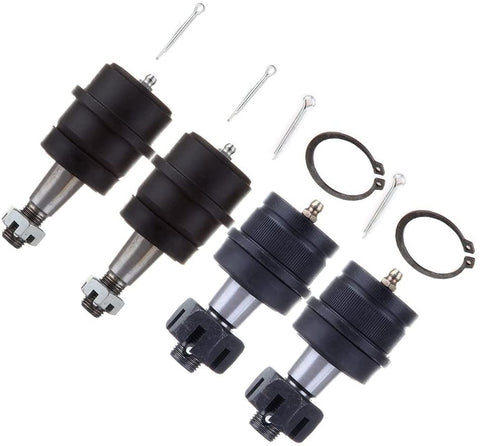 Scitoo 4-PC Front Suspension Kit For Jeep - 2 Lower 2 Upper Ball Joints For Wrangler 1990-2006, Cherokee 1990-2001, Grand Cherokee 1993-1998, TJ 1997-2006 K3134T K3161T