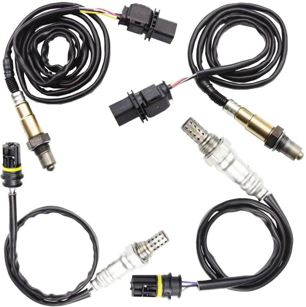 higherbro 4x 4 Air Fuel Ratio Oxygen O2 Sensor 1 & 2 for BMW 328xi 2007-2008 3.0L BMW 328i xDrive 2009-2013 3.0L Upstream + Downstream