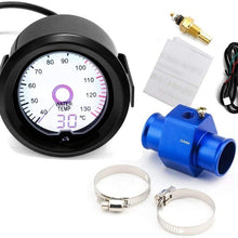 XinQuan Wang 52mm LCD Liquid Crystal 7 Color Virtual Pointer Display Water Temperature Meter Celsius Auto Gauge (Color : with 30mm, Size : Free)