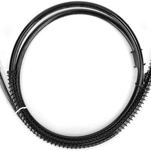 Aramox Motorcycle Brake Oil Hose Pipe,1.45m Motorcycle Brake Oil Hose Pipe Line Braided 10mm Fitting Ends for ATV Bike Black