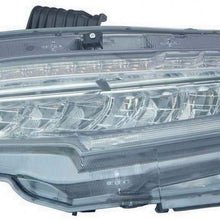 HEADLIGHTSDEPOT Headlight LED Type CAPA Left Driver Compatible With 2016-2019 Honda Civic Type R Sedan