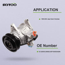 SCITOO A/C Compressor Compatible with CO 22033C for Jeep Grand Cherokee 4.7L 1999-2004