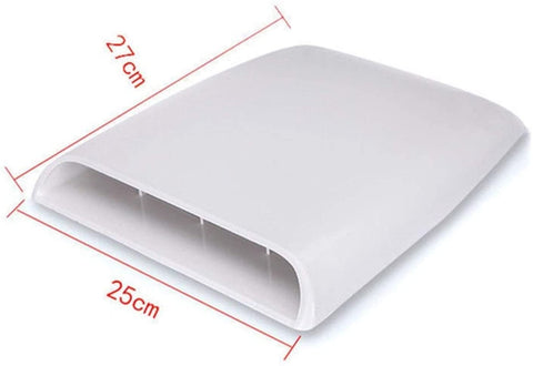 MAMINGGANG Mmgang Decor Base Cover Car Roof Decorative Intake Hood Scoop Bonnet Be Applicable (Color : White)