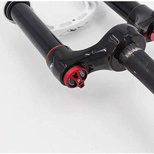 YHBM Bicycle Fork 1-1/8'' Bike Bicycle Aluminum Alloy Disc Brake Shoulder Control Damping Adjustment Travel 100mm,26 Inch Suspension Fork