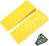 Homeon Wheels RV Leveling Blocks Wheel Chocks Trailer Leveler Blocks for Trailers Campers, Heavy Duty Camper Leveler Up to 2.8 inches, Tire Chocks for Caravan Truck Van SUV Cars 2 Pack with RV T Level