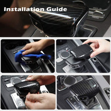 GTINTHEBOX Carbon Fiber Pattern ABS Gear Shift Knob Cover Sticker Trim Decoration For 2017-up Audi A4L A5 Q7 & 2018 Audi Q5L