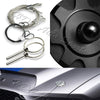 S SIZVER Universal JDM Black Aluminum Hardware Bonnet Racing Hood Pin Lock Appearance Kit