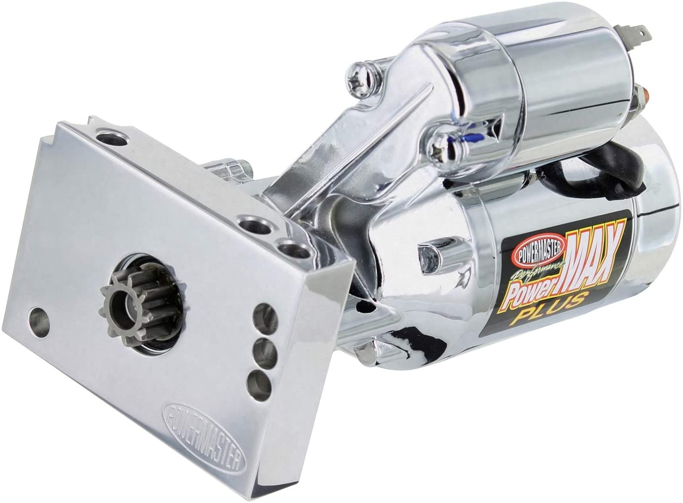 Powermaster 19004 Chrome Alternator (Chevy Universal Straight Mating 153/168T Flywheel 2.0 kw)