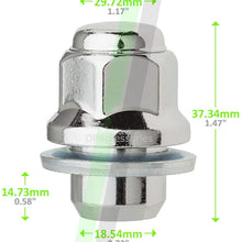 DPAccessories LCM3C6HCOCH04020 20 Chrome Lug Nuts for Toyota Lexus Scion Aluminum Wheels 90084-94001 99051.1 Wheel Lug Nut