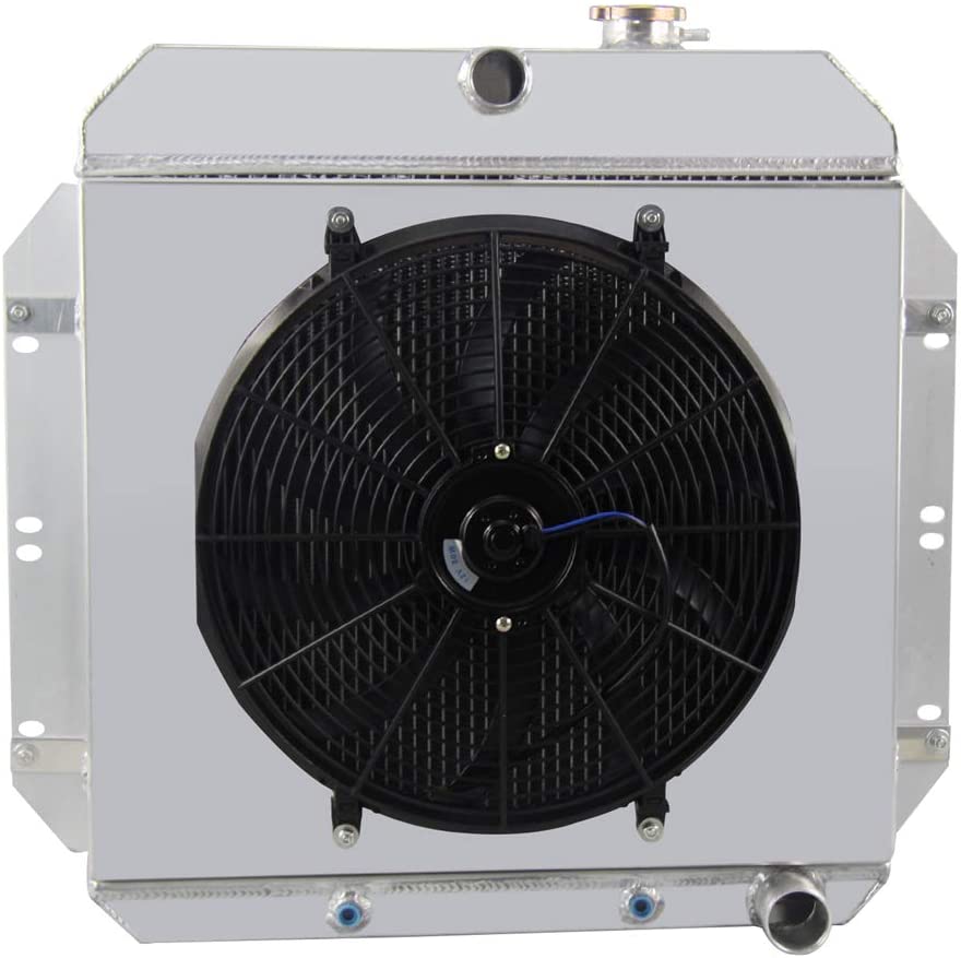 OzCoolingParts 60-60 Chevy C/K Series Radiator Fan Shroud Kit, 4 Row Core Full Aluminum Radiator +16
