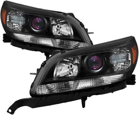 (not fit LS) Chevy Malibu 2013-15 Projector Headlights With Black Housing