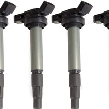 Replaces 90919-02252, UF596, 90919-02258, C1714, UF619, E1096, GN10341 4 PCS Ignition Coil Compatible with 1.8L L4 Corolla, Matrix, Prius, V, Plug-In, Pontiac Vibe, Scion xD, Lexus CT200h