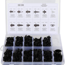 ANGLEWIDE 242Pcs Bumper Retainer Clips Auto Plastic Rivets Fasteners Push Car Clips Replacement for Toyota GM Ford Acura