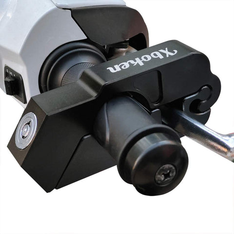 Xboken Motorcycle Lock,Alloy CNC,A Grip/Throttle/Brake/Handlebar Lock with 2 Keys to Secure Your Bike,Scooter,Moped or ATV in Under 5 Seconds.(Black)