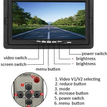 Car Third Roof Top Mount Brake Lamp Camera Brake Light Replacement Rear View Backup Camera +7.0 inch TFT Monitor Kit for Transporter Chevrolet Express/GMC Savana 2003-2017/Explorer Vans/Chevy Express