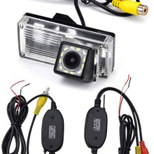 aSATAH 2.4G Wireless Car Rear View Camera for Toyota Reiz/Mark X MarkX/Prius/Toyota Land Cruiser LC100 LC120 LC200 & Waterproof and Shockproof Reversing Backup Camera (12 LED)