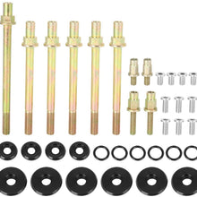 X AUTOHAUX Aluminum Alloy Low Profile Engine Valve Cover Washer Bolt Gasket Kit Black for Honda K-Series