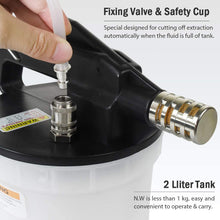 FIRSTINFO Upgraded 2 Liter Pneumatic Vacuum Brake Fluid Bleeder/Extractor/Pump Includes 4.9 ft Long Silicon Bleeding Hose w/Non-Return Check Valve + Oil Stopper Valve