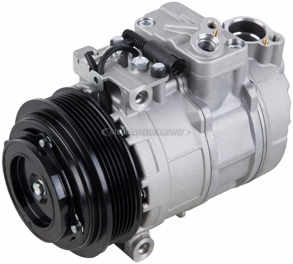 AC Compressor & 6-Groove A/C Clutch For Mercedes ML320 E320 S430 C280 E430 ML430 SLK230 CLK320 Replaces Denso 7SBU16C - BuyAutoParts 60-00846NA New