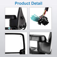 ECCPP for Chevy GMC Automotive Mirrors by Towing Mirrros for 2003-2007 Silverado Sierra with Power Adjusted for Main Mirror-Heated-Amber Signal-Back up Light-Pair