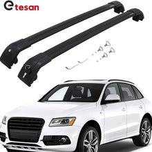 2 Pieces Cross Bars Fit for Audi Q5 2012-2017 Black Cargo Baggage Luggage Roof Rack Crossbars