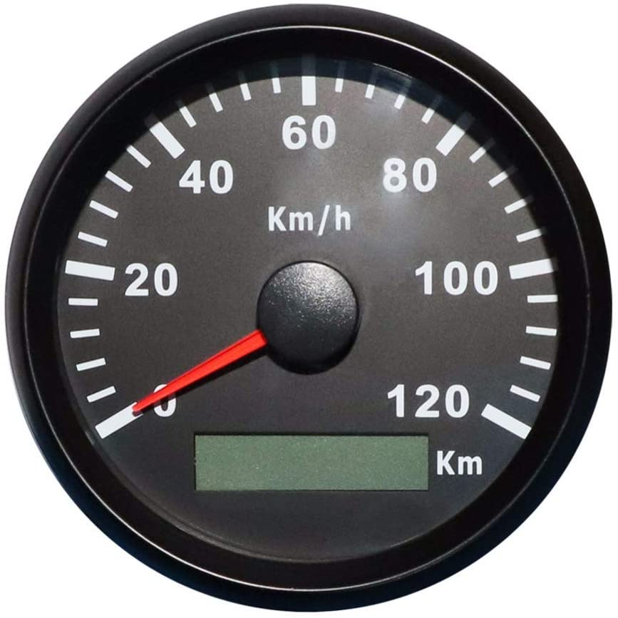 ELING GPS Speedometer Gauge Velometer 120KM/H for Car Motorcycle Boat Yacht with Backlight 85mm 12V/24V