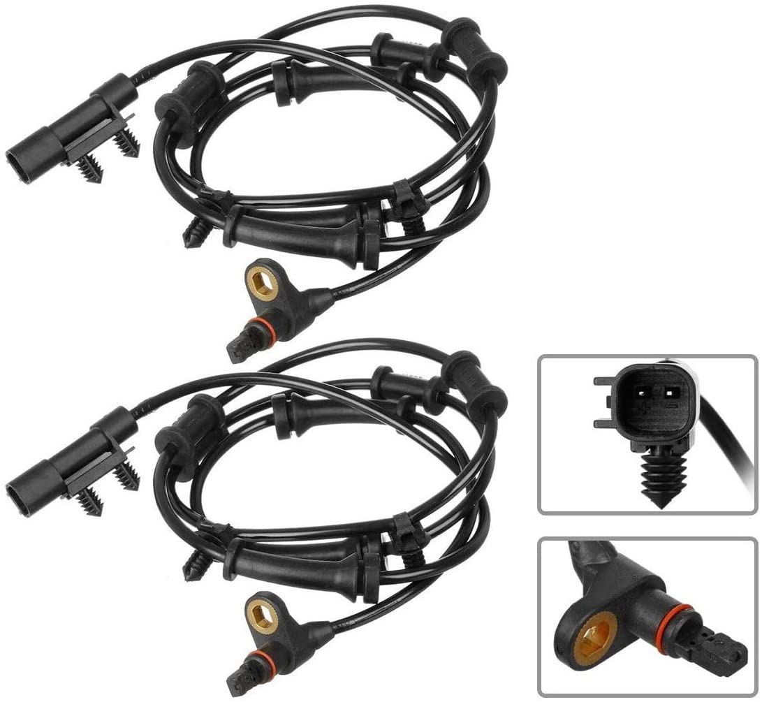 AUTEX 2PCS ABS Wheel Speed Sensor Front Left & Right ALS1918 68003281AA, 68003281AC, ALS1918 For 2007 2008 2009 2010 2011 2012 2013 2014 2015 2016 2017 Jeep Wrangler 3.6L 3.8L