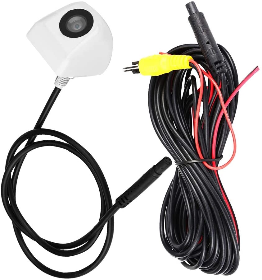 Reverse Backup Camera, IP69 Waterproof Great Night Vision HD 170 Degree Wide View Angle 2-in-1 Universal Car Front/Side/Rear View Camera, Support NTSC/PAL video system, easy instal
