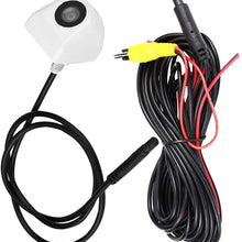 Reverse Backup Camera, IP69 Waterproof Great Night Vision HD 170 Degree Wide View Angle 2-in-1 Universal Car Front/Side/Rear View Camera, Support NTSC/PAL video system, easy instal