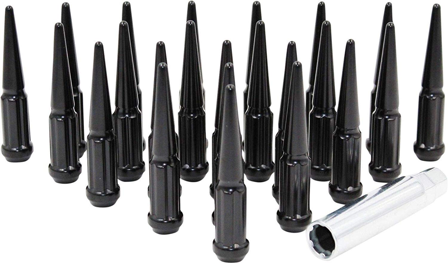 20 Pc Spiked Solid Metal Lug Nuts M12x1.50 Thread 4.4