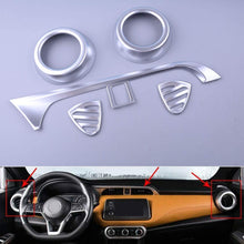 LETAOSK 5pcs Front Upper Middle Side AC Air Vent Outlet Cover Trim Frame Fit for Nissan Kicks 2016-2019