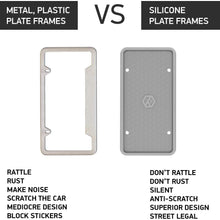 Rightcar Solutions Flawless Silicone License Plate Frame - Rust-Proof. Rattle-Proof. Weather-Proof. - Black