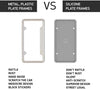 Rightcar Solutions Flawless Silicone License Plate Frame - Rust-Proof. Rattle-Proof. Weather-Proof. - Black