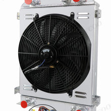 CoolingSky 3 Row All Aluminum Radiator +Fan Shroud Combo&Thermostat Relay Kit for 1930-32 Ford Model A &1932 Ford Flat Head V8 Stock Height