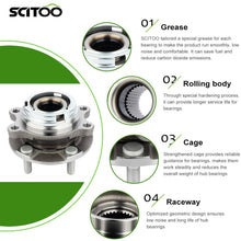 SCITOO Wheel Hub Bearing for 2012-2017 Nissan Quest,2013-2014 Nissan Murano Compatible for OE 5133381 pad