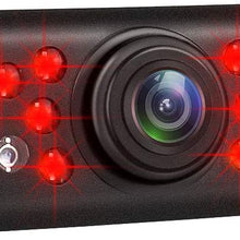 JPP License Plate Backup Camera, Car Rear View Reversing Backup Camera Automotive with IP68 Waterproof Rating, 149° Perfect View Angle 9 Night Vision Infrared LED Lights, Universal Car Backing Camera