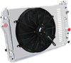 OzCoolingParts New Designs 93-02 Chevy & Pontiac Radiator Fan Shroud Kit, 4 Row Core Aluminum Radiator + 16