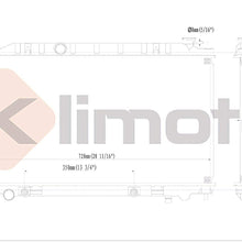Klimoto Radiator | fits Nissan Altima 2002-2006 2.5L L4 | Replaces NI3010187 NI3010188 214108J000 214608J000